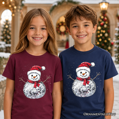 Retro Holiday Disco Snowman Tee and Dance