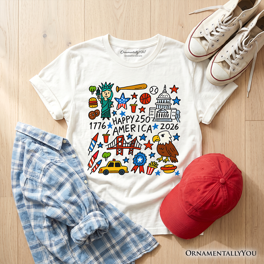 Kids Patriotic USA 250th Anniversary Cotton Tee