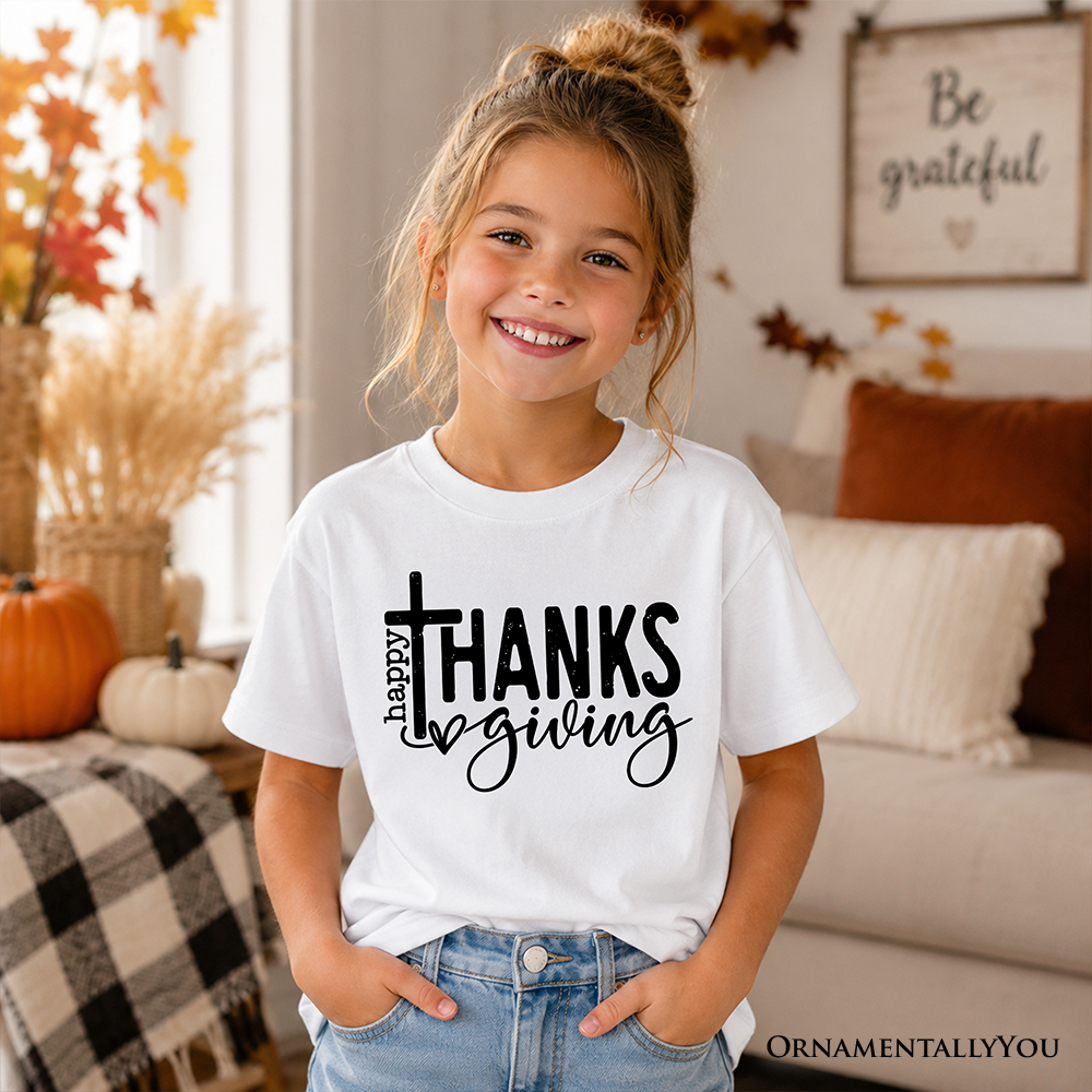Kids Thanksgiving and Christian Cotton Tee