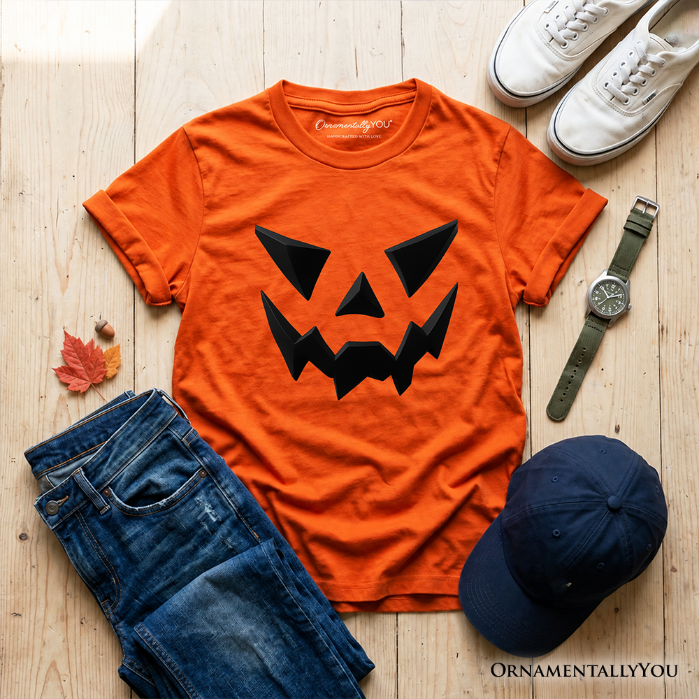 Kids and Teens Minimalist Pumpkin Face Tee
