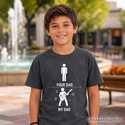 Official Kids vs Cool Dad Bass Guitar Rock Tee