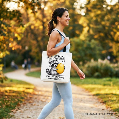 Funny Raccoon Tote Bag And A Sarcastic Gift