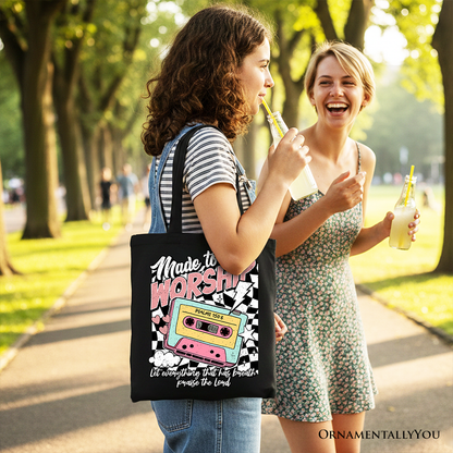 Retro Christian Tote Bag and the Bible Verse Art
