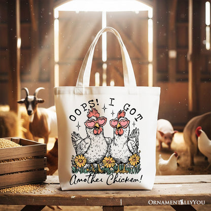 Funny Chicken Canvas Tote Bag For A Farm Fan