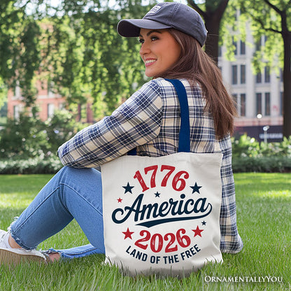 Patriotic and American Freedom Canvas Tote Bag