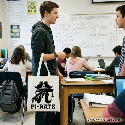 Pirate Pi Day Math and Gift Canvas Tote Bag