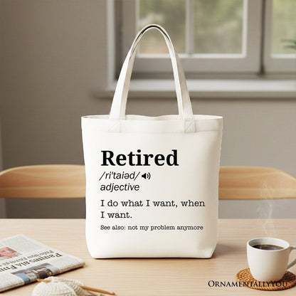 Funny Retirement Canvas Tote Bag For New Retirees