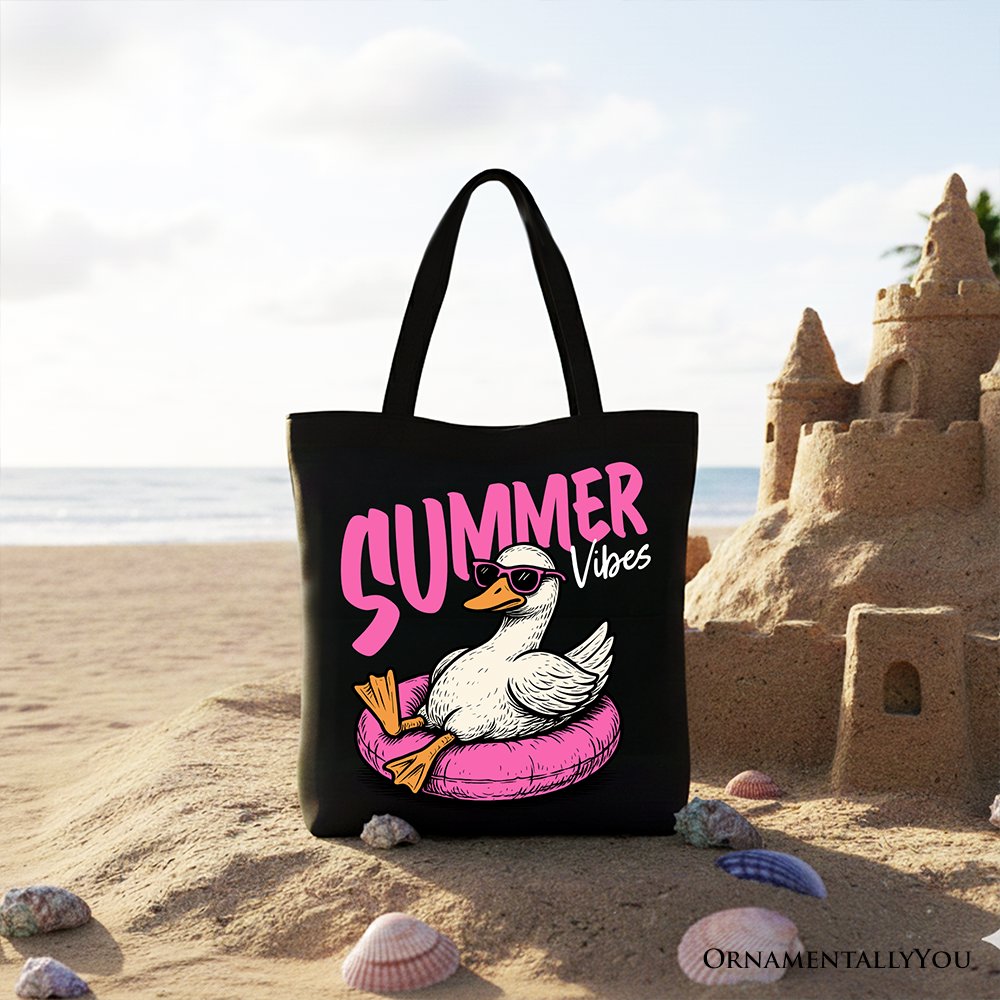 Durable Canvas Goose Tote Bag for Summer and Fun