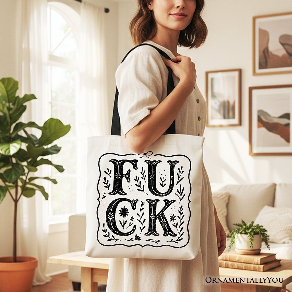 the Western Boho and Wildflower Canvas Tote Bag