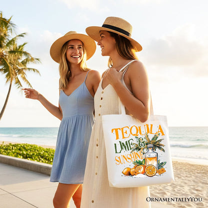Tequila and Lime Sunshine Tote Bag for Summer