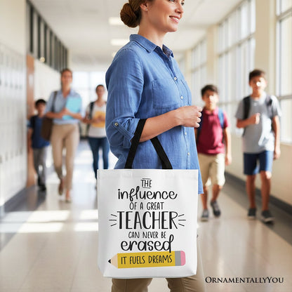 Great Teacher Canvas Tote Bag and a Gift