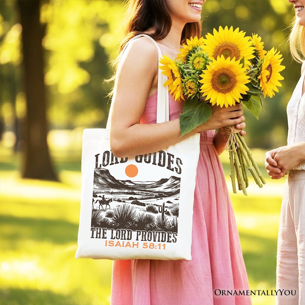 Western Christian Tote Bag For Church And Art