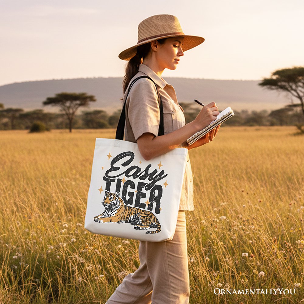Retro Tiger Grunge Canvas Tote Bag And Style