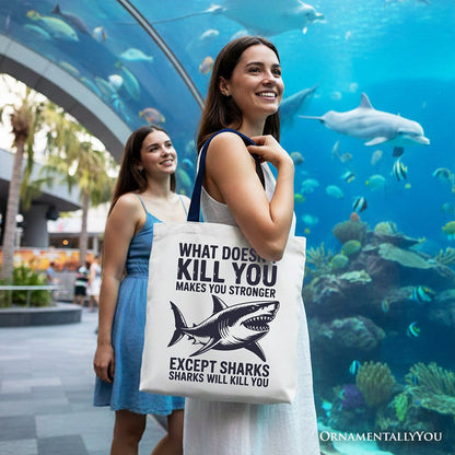 the Sarcastic Shark Canvas Shopper Tote Bag