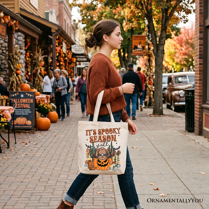 Spooky Season Yall and Western Halloween Tote Bag