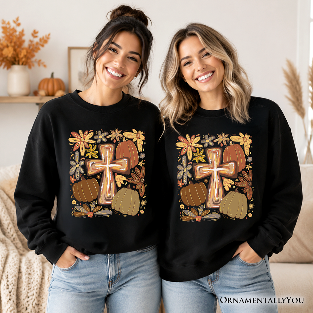 Fall Blessings and Christian Faith Sweatshirt