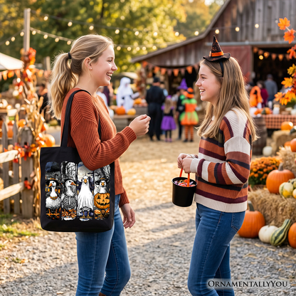 Halloween Goose in Costume Tote Bag for Bird Fans