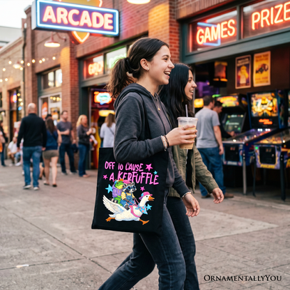 Off To Cause a Kerfuffle Tote Bag Shopper