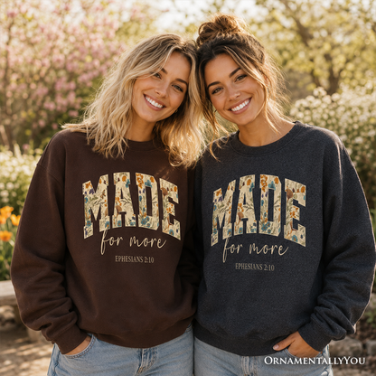 Floral Bible Verse And Comfortable Sweatshirt