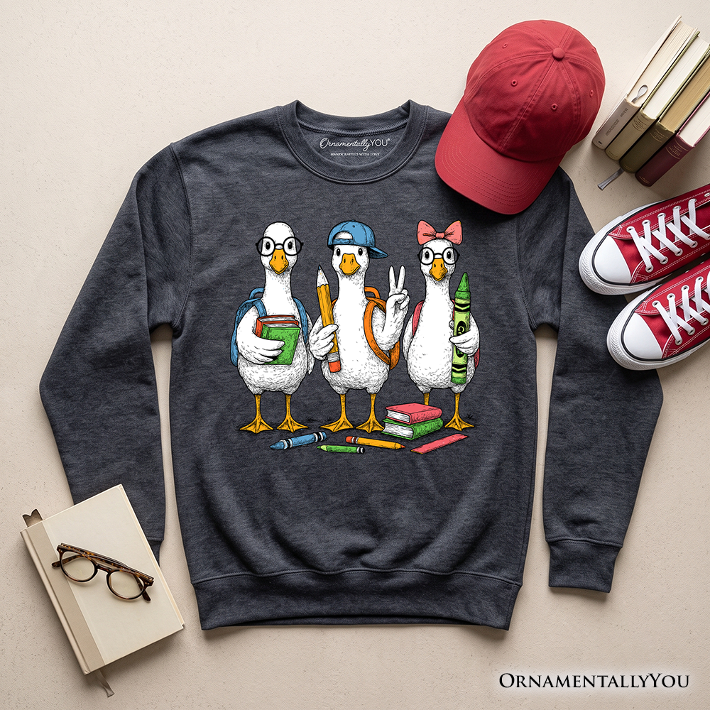 Classic Goose And Teacher Back To School Sweater