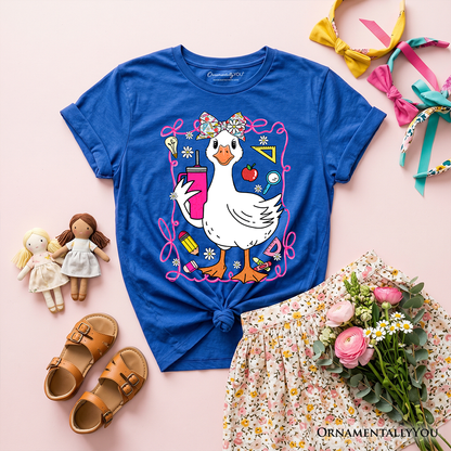 Kids Coquette Goose and School Fun Cotton Tee