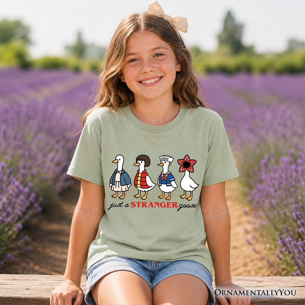 Retro Funny Stranger Goose Tee and Soft Kids Tee