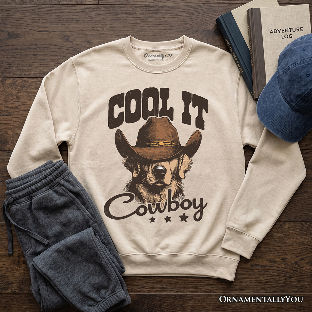 Golden Retriever Cowboy Sweatshirt and Pet Owners