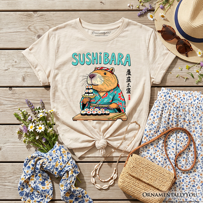 Funny Sushi Capybara Tee for Kids and Youth