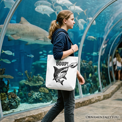 Boop Shark Tote Bag for Funny Ocean Gifts