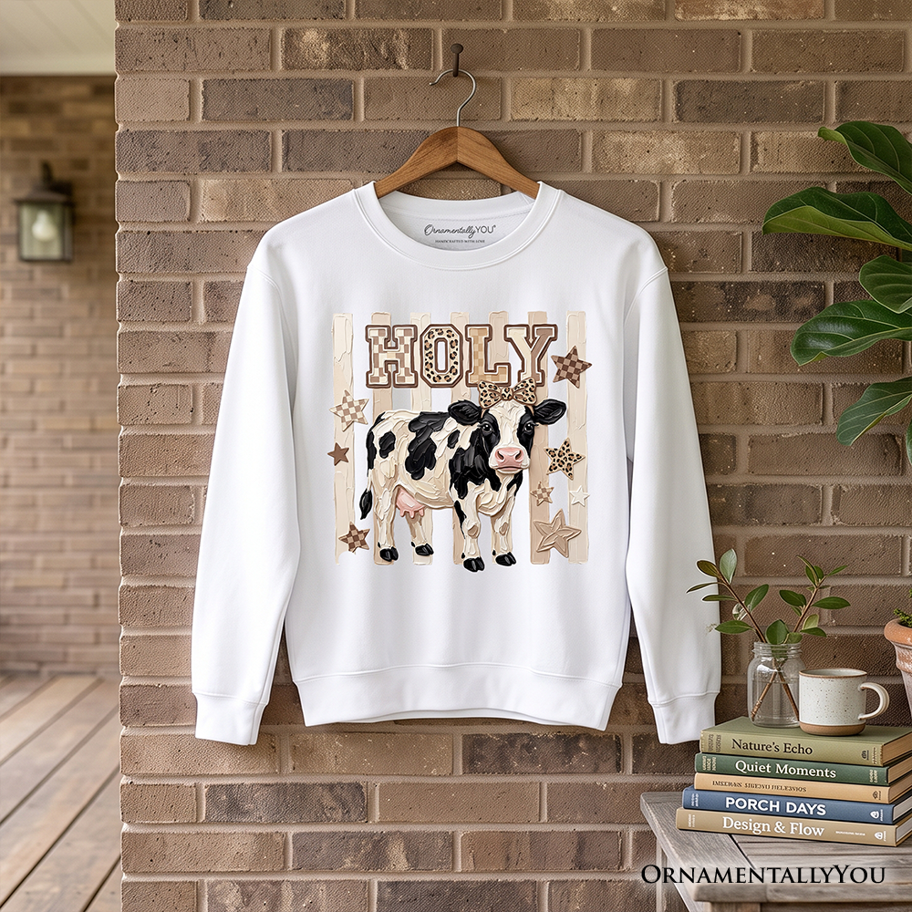 Holy Cow Coquette and Leopard Bow Sweatshirt