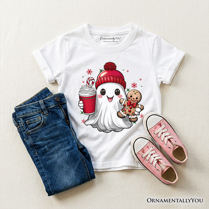 Cute Kids Ghost and Gingerbread Christmas Tee