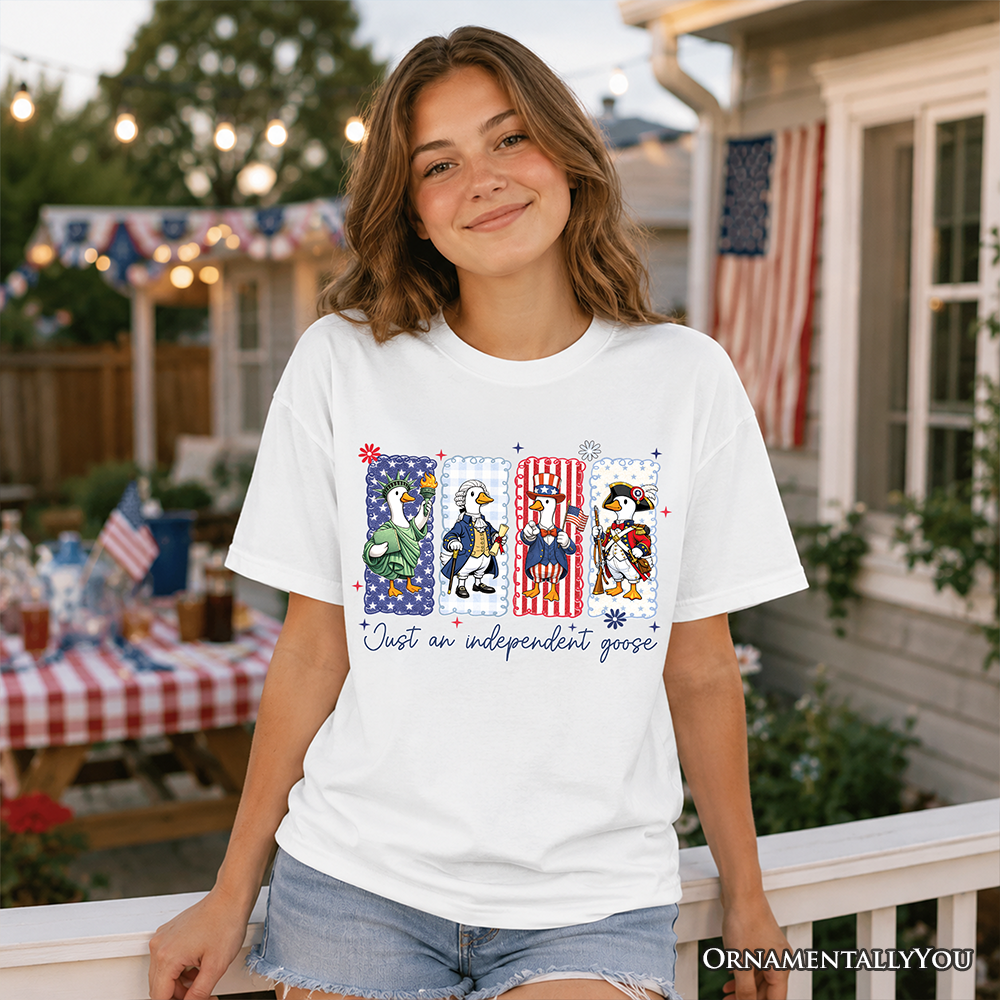 Kids and the Funny Goose Patriotic Cotton Tee