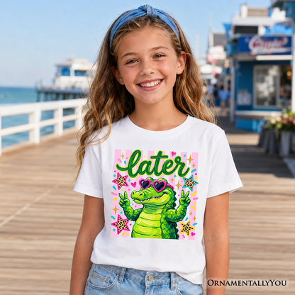 Later Alligator a Funny Cotton Tee For Girls