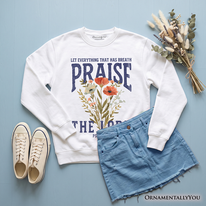 Praise the Lord Floral Christian Sweatshirt