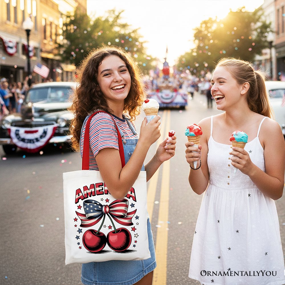 Coquette Cherries and the Patriotic Tote Bag