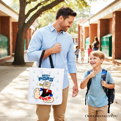 The Best Pop Ever Popeye Canvas Tote Bag for Dad