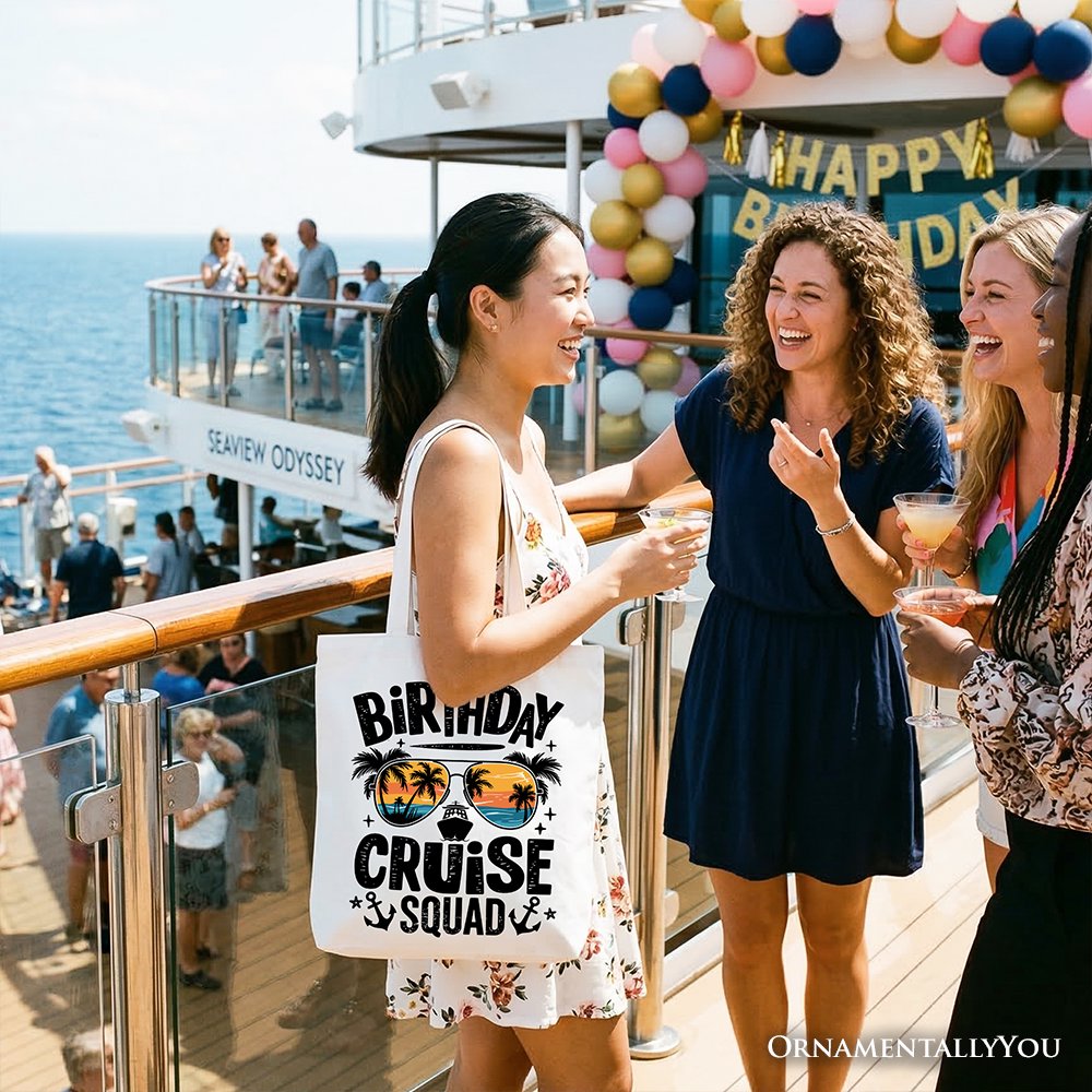 Birthday Cruise Squad Tote Bag for the Trip