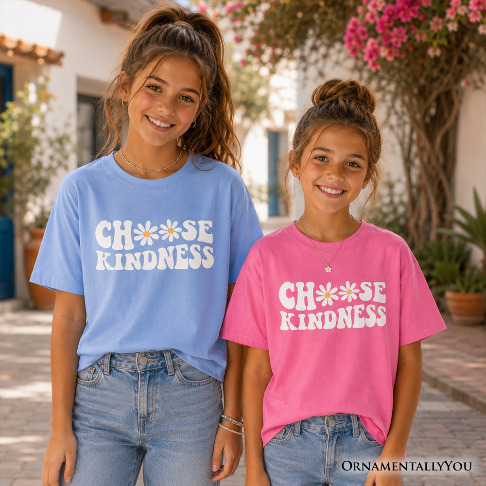 Choose Kindness Daisies Kids Tee and Soft Shirt