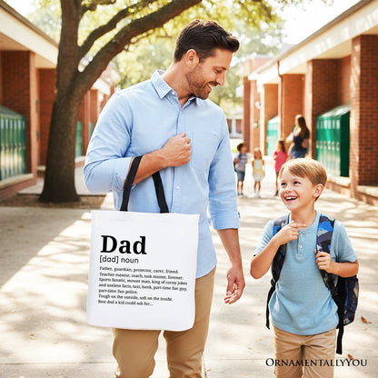 Funny Dad Definition Canvas Tote Bag and Gift