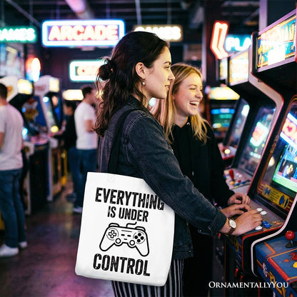 Funny Gamer Tote Bag and Video Game Controller