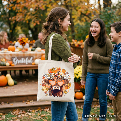 Fall Highland Cow Tote Bag and Autumn Vibes