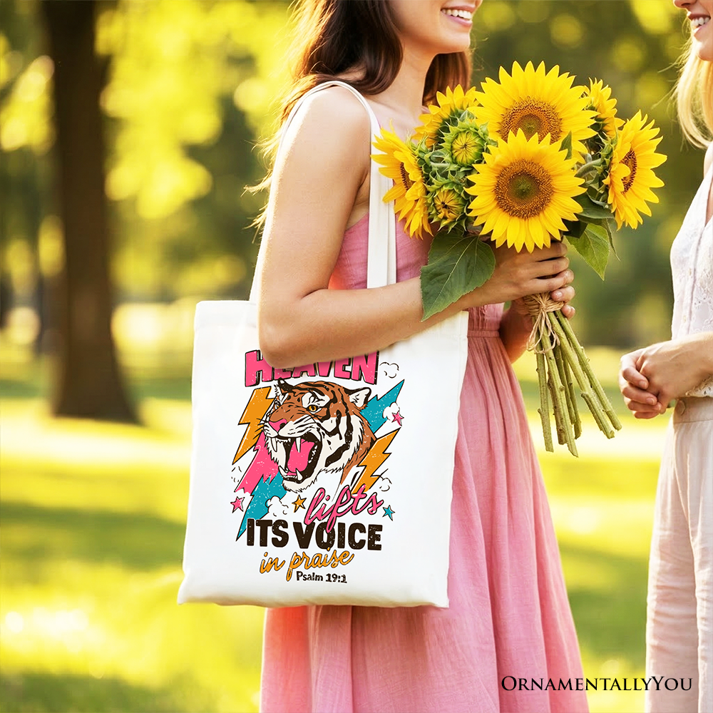Heaven Lifts a Christian Canvas Tote Bag