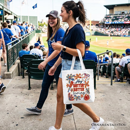 Retro Baseball Shopper Bag For Moms and Gifts