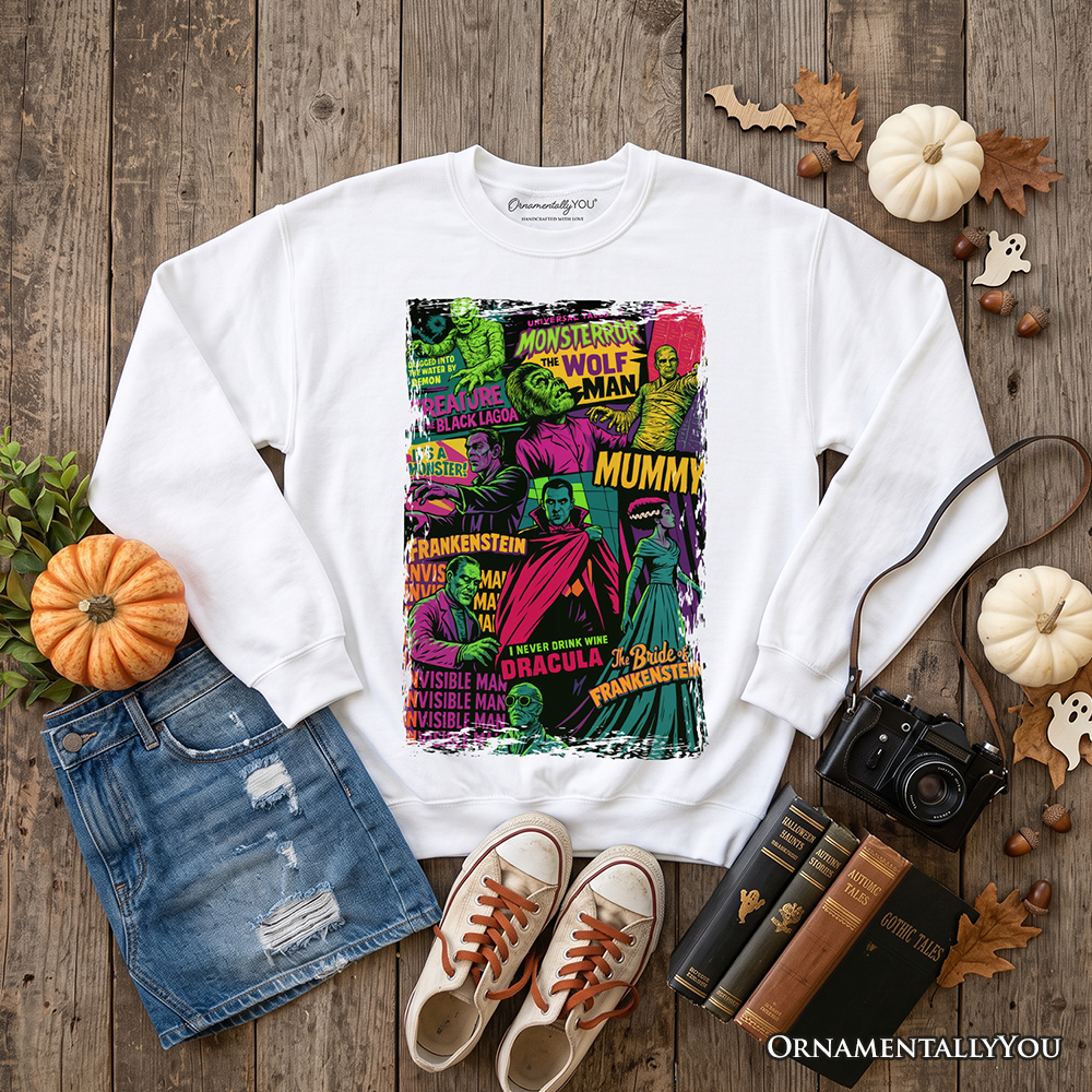 Classic Horror and Comic Monster Sweatshirt