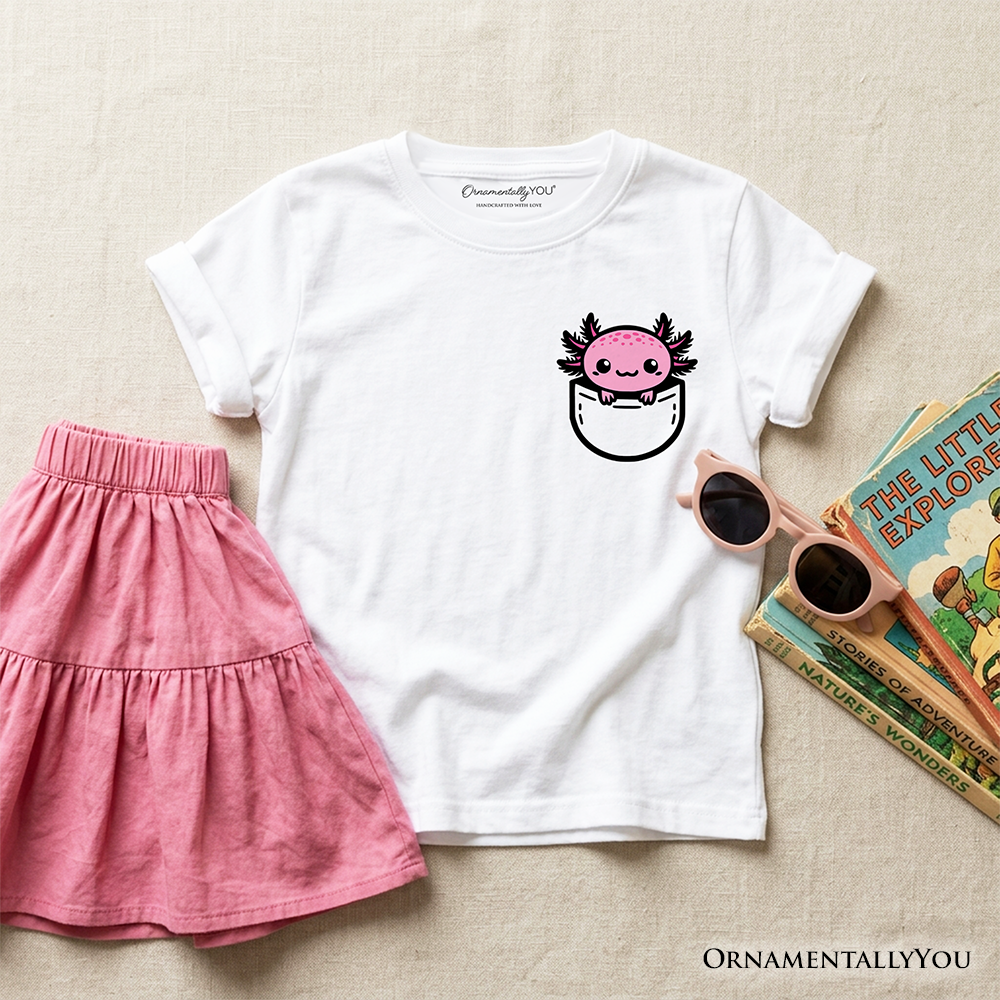 Cute Pink Axolotl Shirt For Kids And Youth