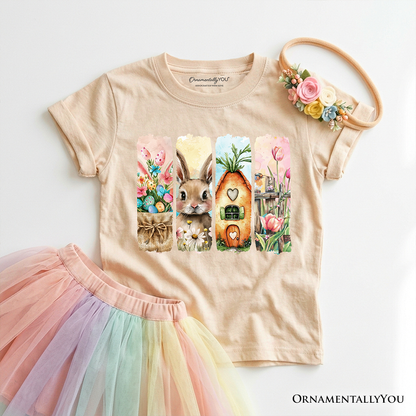 Easter Kids Floral Bunny Light Cotton Tee