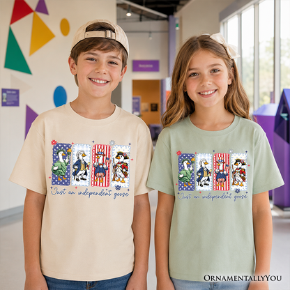 Kids and the Funny Goose Patriotic Cotton Tee