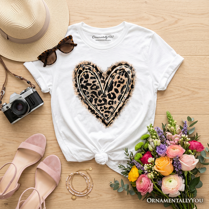 Kids Cotton Tee and Leopard Heart Valentine