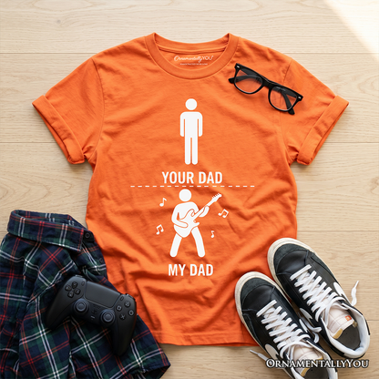 Official Kids vs Cool Dad Bass Guitar Rock Tee