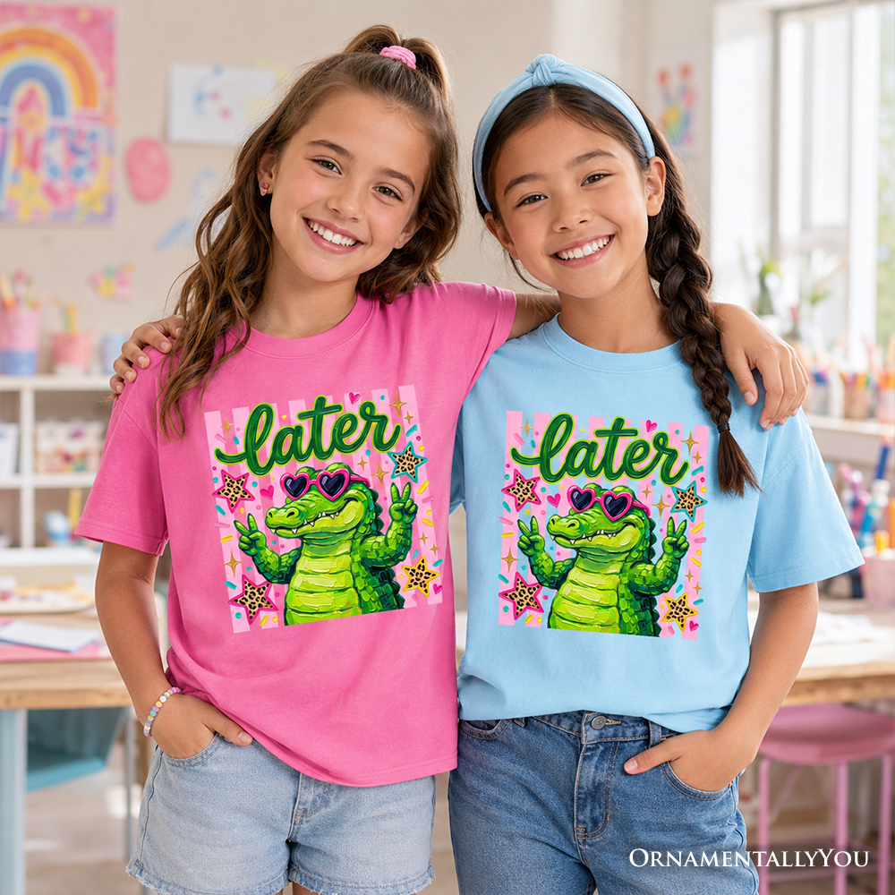 Later Alligator a Funny Cotton Tee For Girls